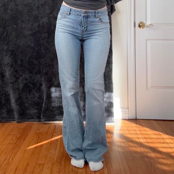 Vintage Guess Pocketless Y2K Flare Jeans light Wash Bratz Doll - Picture 3 of 8